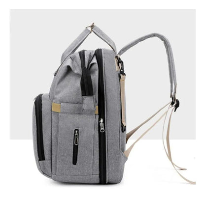 Mochila Pañalera 3 en 1: Mochila, Cuna y Cambiador – ¡Práctica y Portátil!